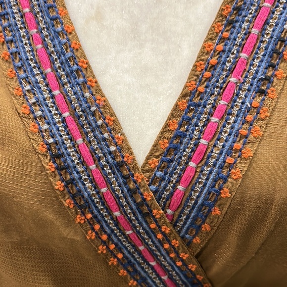 Anthro Maeve Liviana Embroidered Wrap Sleeveless Tunic Waistcoat Top - XS - Picture 5 of 15